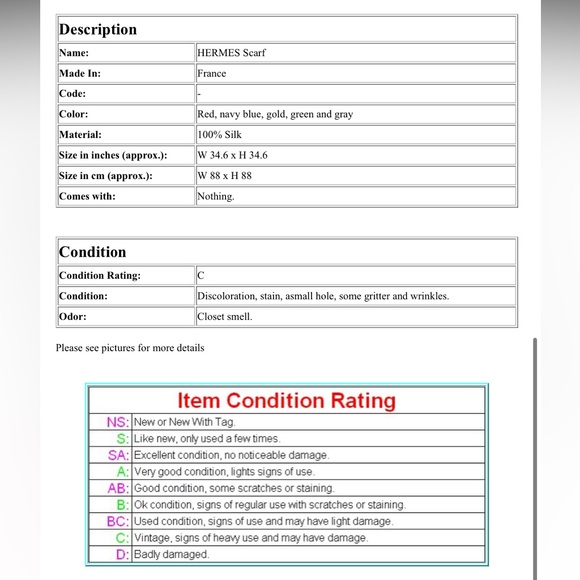 Hermes Vibrant Red and Blue Scarf with Gold Details - Picture 12 of 12